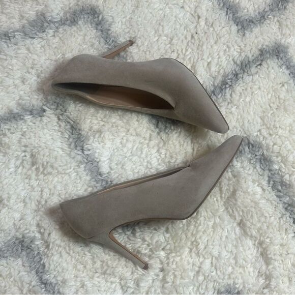 Vince Camuto Taupe Suede Heels - Picture 5 of 8